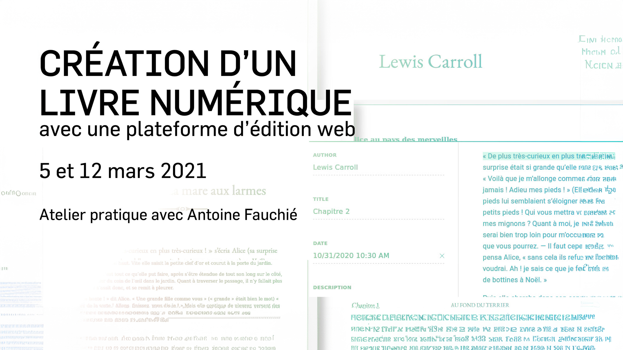 Formation création d'un livre numérique avec Antoine Fauchié, à TOPO - Centre de création numérique 2021